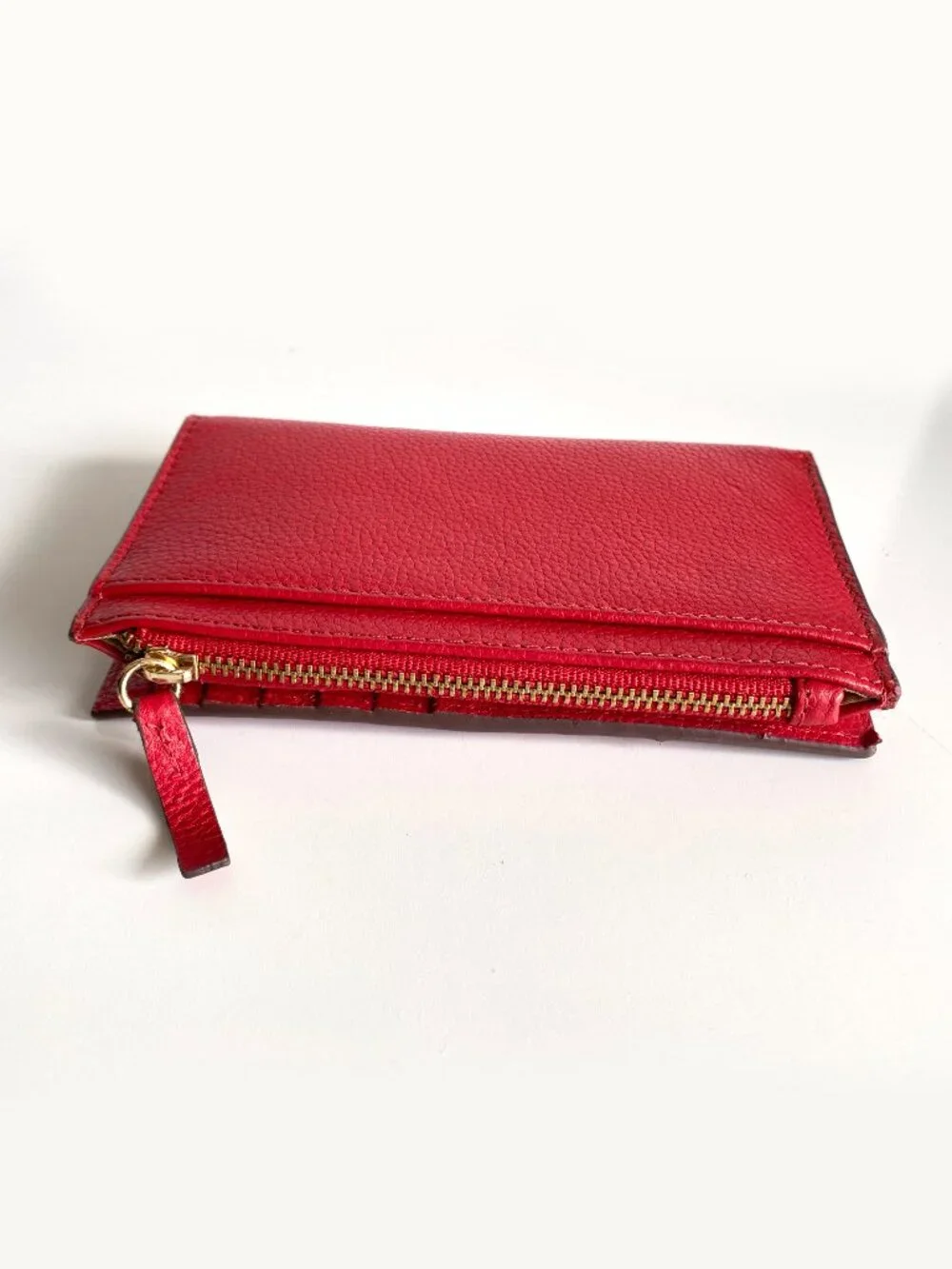 LODIS Rope Me in North or South French Leather Purse Red Wallet
